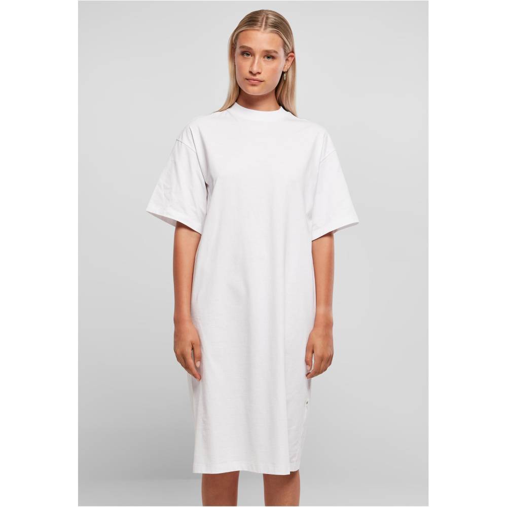 Urban Classics - Organic Oversized Tee Langes Kleid - Weiß